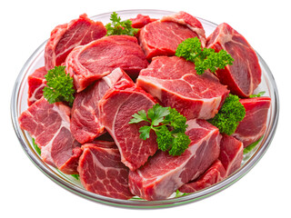 Fototapeta premium Fresh Beef Cuts with Parsley Garnish