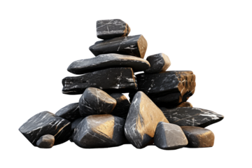 Dancing Stones: A Stunning Balance on a Clear PNG or White Background.