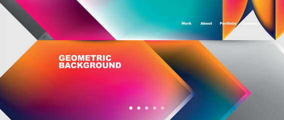 Glassmorphism geometric abstract background. Vector Illustration For Wallpaper, Banner, Background, Card, Book Illustration, landing page