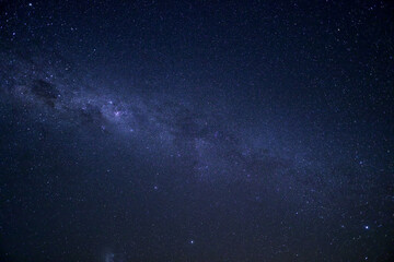 african starry sky with part of the milky way