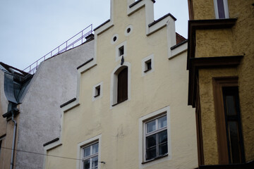 Alte historische Gebäude in der Ingolstädter Innenstadt, Bayern, Deutschland