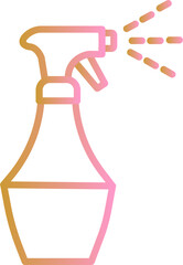 Water Spray Bottle Vector Icon