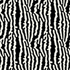 Vector seamless pattern. Abstract grunge texture with monochrome natural diagonal stains. Creative background with blots. Decorative design with marble effect.