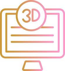 3D Quality Screen Vector Icon