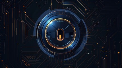 Obraz premium Futuristic Digital Security Interface