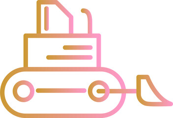 Bulldozer Vector Icon