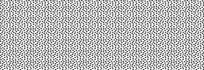 Vector illustration of a pattern with black polka dots on a white background for websites and banners. © Moong H