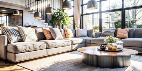 Minimalistic interior of a modern apartment.