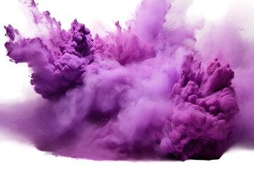 Fototapeta premium Ethereal Purple Mist Dance on a Clear PNG or White Background.
