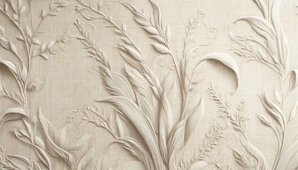 Light Beige Fabric Texture Wallpaper with Linen Weave Patterns