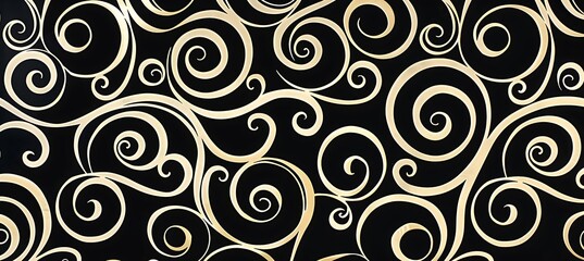 Sophisticated Swirls: Elegant Beige and Black Background Creating a Stylish and Timeless Design