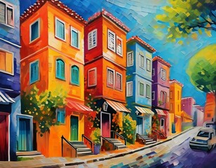 Fototapeta premium Colorful houses