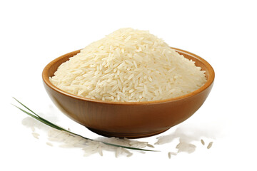 The Zen Bowl: A Serene Moment With Rice on a Clear PNG or White Background.