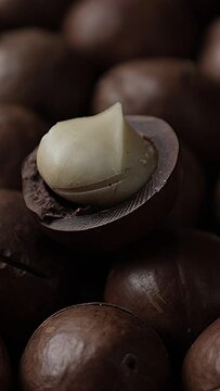 Closeup of macadamia nuts 