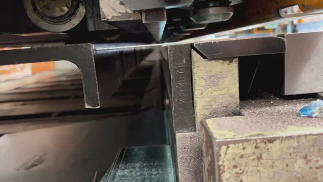 video of industrial metal cutting