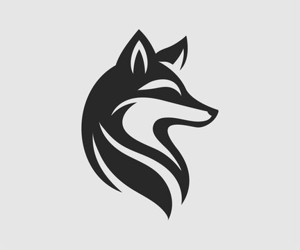 recommend clip art: Animal fox modern simple creative logo design