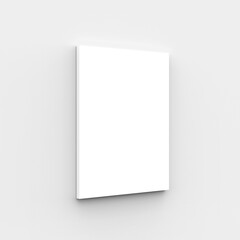 Vertical Canvas White Gallery Wrapped Frame Side Angle View