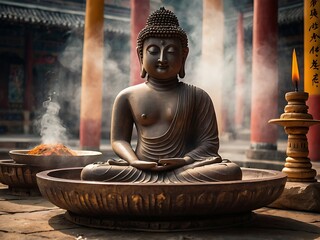 Buddha statue in the temple