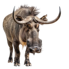 Obraz premium Warthog isolated on white background, transparent background 