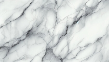 Obraz premium Luxurious White Marble Wallpaper with Gray Veins
