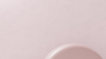 Background featuring an empty product display mockup with a pink backdrop and abstract geometric platforms designed for showcasing merchandise in landscape orientation.