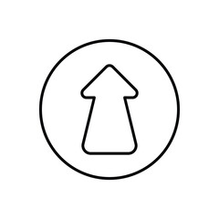 Arrow up icon design with white background stock illustration