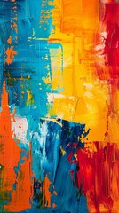 Fototapeta premium Vibrant Canvas of Abstract Color Explosions