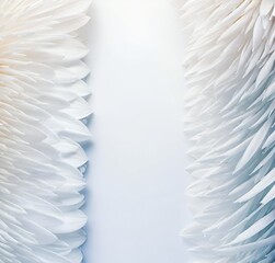 white feathers on blue background, vector, angel, illustration, pattern, bird, nature, 3d, plastic