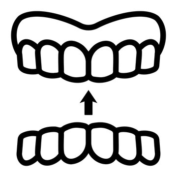 teeth outline with arrow clip art preview