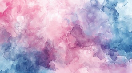 Fototapeta premium Watercolor splashes and brush strokes in a pastel palette.