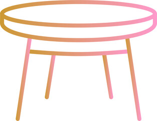Small Table Vector Icon