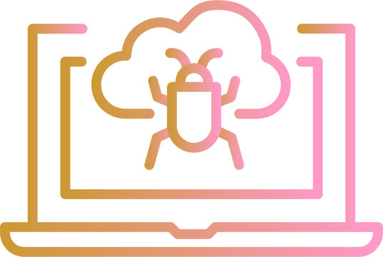 Bug Cloud Vector Icon