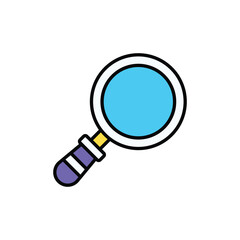 Magnifying Glass icon design with white background stock illustration