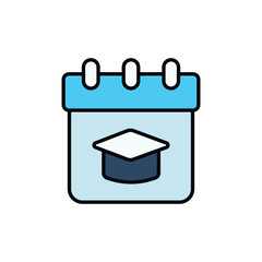 Calendar icon design with white background stock illustration