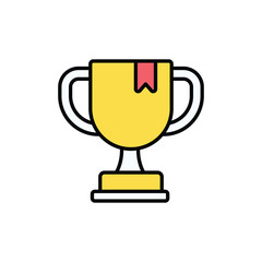 Trophy icon design with white background stock illustration