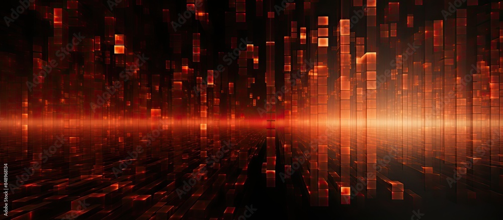 Poster background resembling an abstract matrix with copy space image