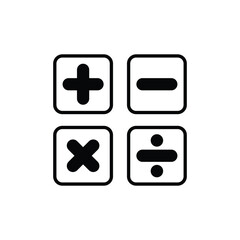 Mathematical Symbols icon design with white background stock illustration