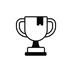 Trophy icon design with white background stock illustration