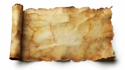 parchment texture with an aura isolated on white background