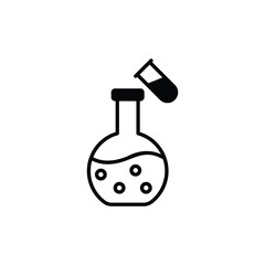 Research Lab icon design with white background stock illustration