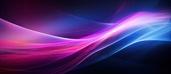 Fototapeta premium Abstract copy space image with a blurred neon light motion effect in pink blue and purple hues perfect as a background for technology concepts