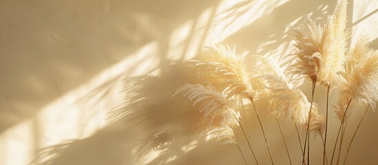 A bunch of tall grasses are in the foreground of a white background. The grasses are tall and thin, and they are arranged in a way that creates a sense of movement and flow