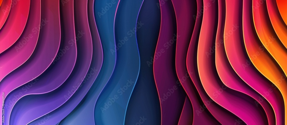 Wall mural a colorful, abstract design with a blue stripe. the design is made up of many different colors and i