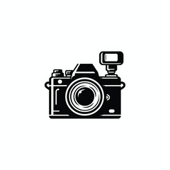 Camera silhouette illustration Artwork for photographer on World Photography Day