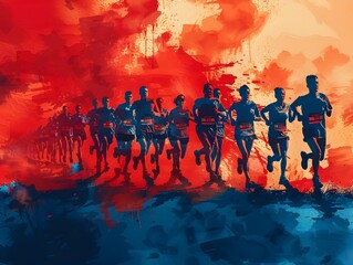 Charity RunWalk Honoring Veterans in Patriotic Commemorative Event