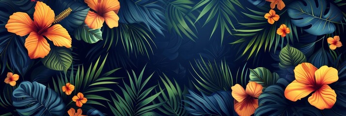 Obraz premium Elegant abstract flower background banner 