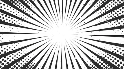 Obraz premium white pop art background with black grunge halftone texture