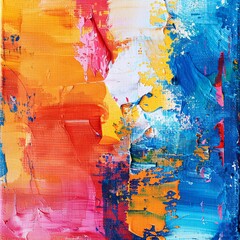 Fototapeta premium Vibrant Canvas of Abstract Color Explosions