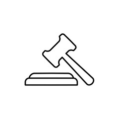 Gavel icon set. judge gavel icon vector. law icon vector. auction hammer
