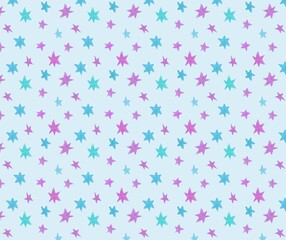 seamless pattern with blue stars